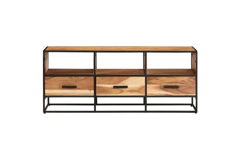 tv-skab 110x30x45 cm massivt akacietræ - Brun - Møbler - TV borde & mediemøbler - TV-skab