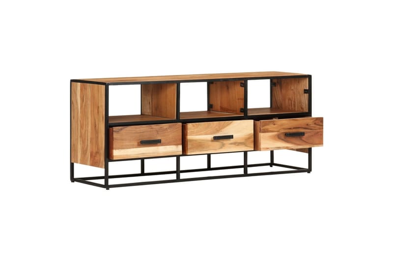 tv-skab 110x30x45 cm massivt akacietræ - Brun - Møbler - TV borde & mediemøbler - TV-skab