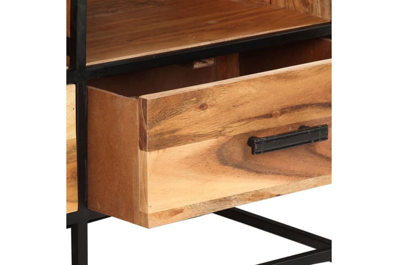 tv-skab 110x30x45 cm massivt akacietræ - Brun - Møbler - TV borde & mediemøbler - TV-skab