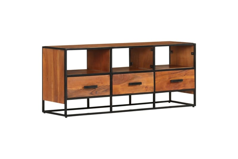tv-skab 110x30x45 cm massivt akacietræ - Møbler - TV borde & mediemøbler - TV-skab