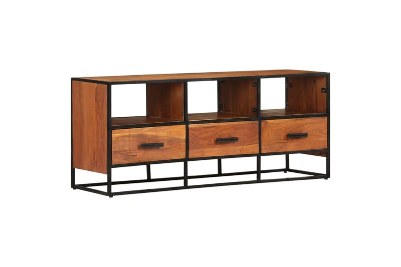tv-skab 110x30x45 cm massivt akacietræ - Møbler - TV borde & mediemøbler - TV-skab