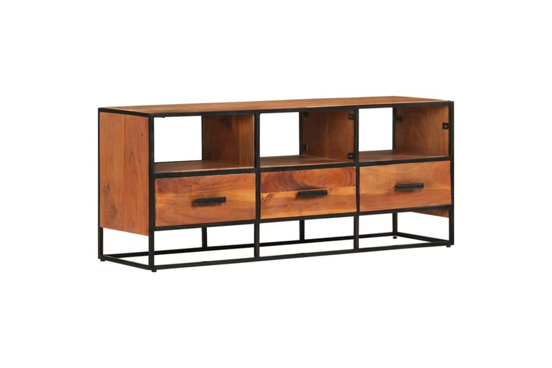 tv-skab 110x30x45 cm massivt akacietræ - Møbler - TV borde & mediemøbler - TV-skab