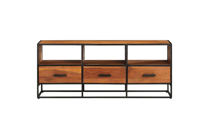 tv-skab 110x30x45 cm massivt akacietræ - Møbler - TV borde & mediemøbler - TV-skab