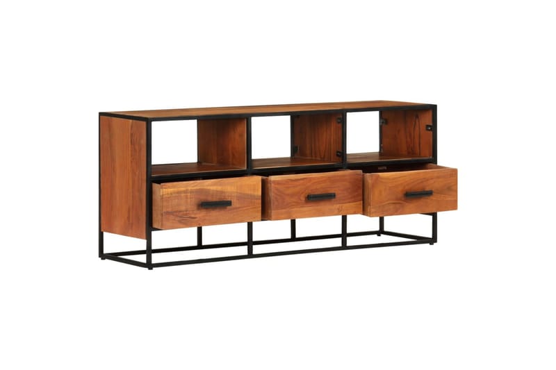 tv-skab 110x30x45 cm massivt akacietræ - Møbler - TV borde & mediemøbler - TV-skab