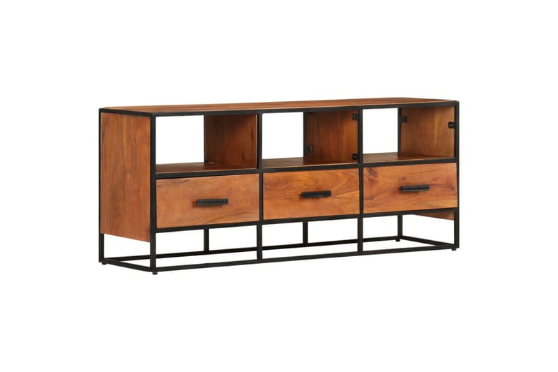 tv-skab 110x30x45 cm massivt akacietræ - Møbler - TV borde & mediemøbler - TV-skab
