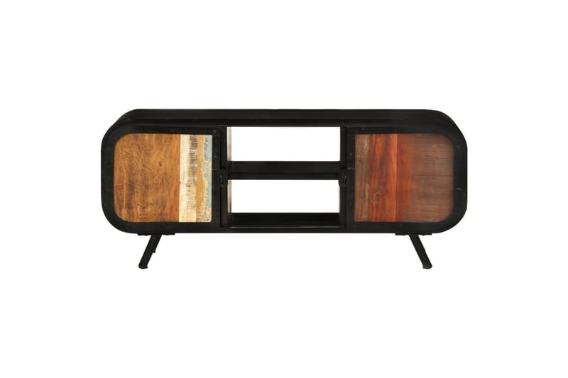 tv-skab 110x30x45 cm massivt genbrugstræ - Sort - Møbler - TV borde & mediemøbler - TV-skab