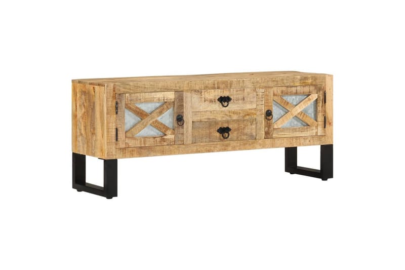 tv-skab 110x30x45 cm ru mangotræ - Brun - Møbler - TV borde & mediemøbler - TV-skab
