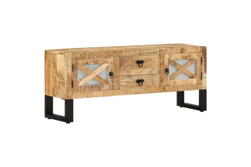 tv-skab 110x30x45 cm ru mangotræ - Brun - Møbler - TV borde & mediemøbler - TV-skab