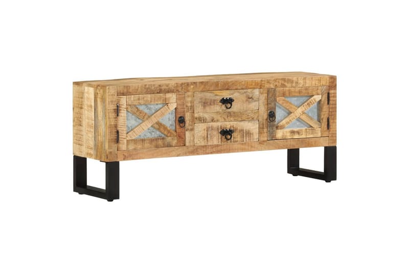 tv-skab 110x30x45 cm ru mangotræ - Brun - Møbler - TV borde & mediemøbler - TV-skab
