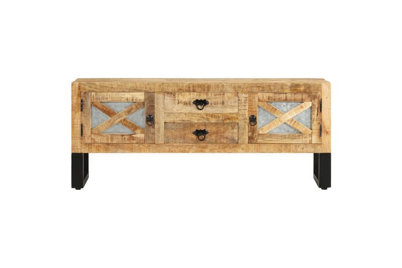 tv-skab 110x30x45 cm ru mangotræ - Brun - Møbler - TV borde & mediemøbler - TV-skab