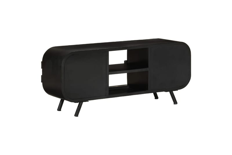 tv-skab 110x30x45 cm ru mangotræ - Sort - Møbler - TV borde & mediemøbler - TV-skab