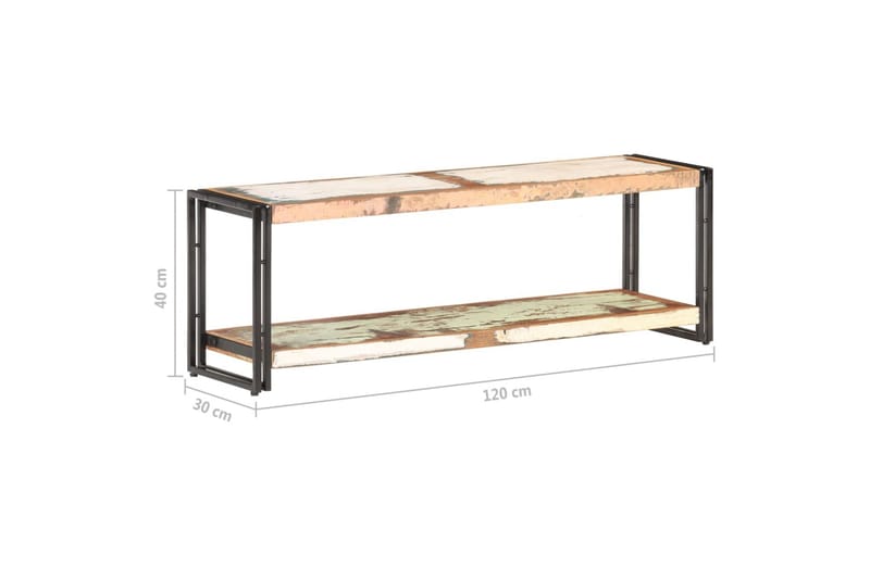 Tv-skab 120x30x40 cm massivt genbrugstræ - Møbler - TV borde & mediemøbler - TV-skab