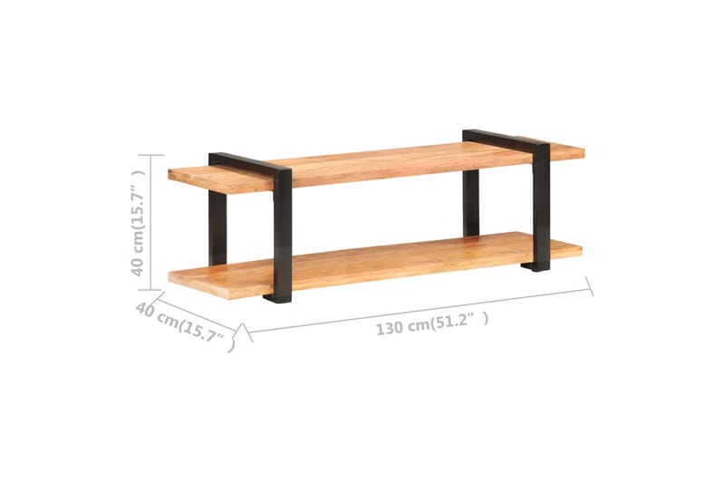 Tv-skab 130x40x40 cm massivt akacietræ - Brun - Møbler - TV borde & mediemøbler - TV-skab