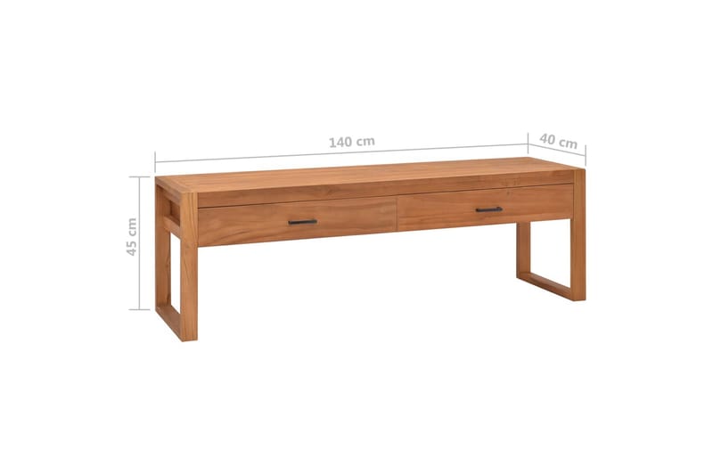 Tv-skab 140x40x45 cm genanvendt teaktræ - Brun - Møbler - TV borde & mediemøbler - TV-skab