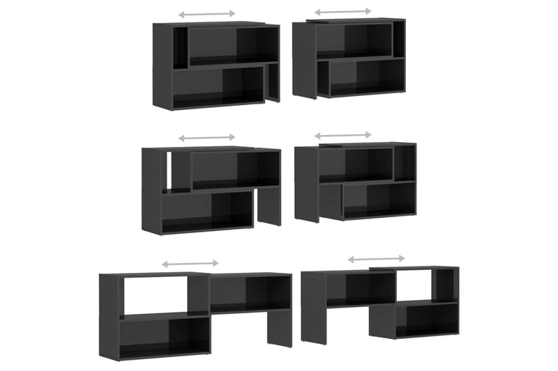 tv-skab 149x30x52 cm spånplade grå højglans - Grå - Møbler - TV borde & mediemøbler - TV-skab