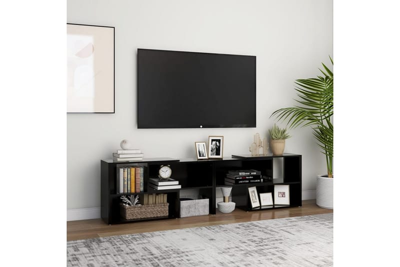 tv-skab 149x30x52 cm spånplade sort - Sort - Møbler - TV borde & mediemøbler - TV-skab