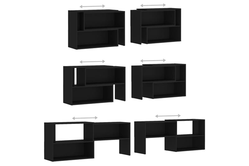 tv-skab 149x30x52 cm spånplade sort - Sort - Møbler - TV borde & mediemøbler - TV-skab