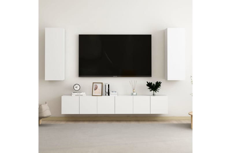 tv-skab 5 dele spånplade hvid - Hvid - Møbler - TV borde & mediemøbler - TV-skab