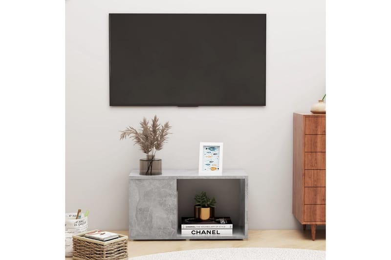 tv-skab 60x24x32 cm spånplade betongrå - Grå - Møbler - TV borde & mediemøbler - TV-skab