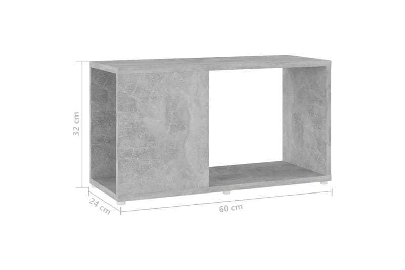 tv-skab 60x24x32 cm spånplade betongrå - Grå - Møbler - TV borde & mediemøbler - TV-skab