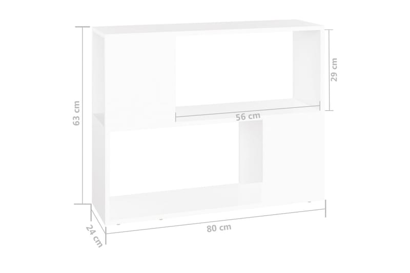 tv-skab 80x24x63 cm spånplade hvid - Hvid - TV-skab