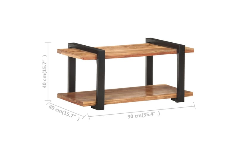 Tv-skab 90x40x40 cm massivt akacietræ - Brun - Møbler - TV borde & mediemøbler - TV-skab