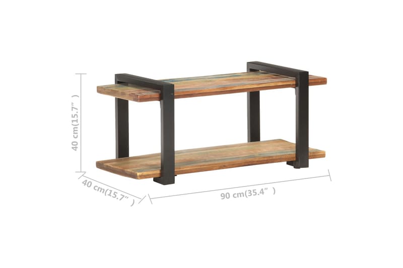 Tv-skab 90x40x40 cm massivt genbrugstræ - Brun - Møbler - TV borde & mediemøbler - TV-skab