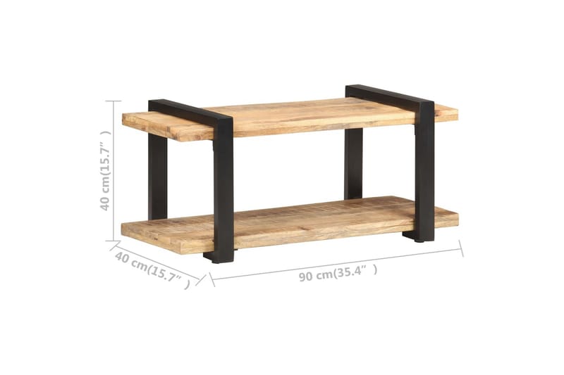 Tv-skab 90x40x40 cm ru mangotræ - Brun - Møbler - TV borde & mediemøbler - TV-skab