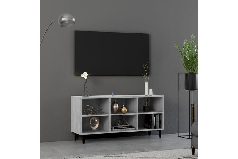 tv-skab m. metalben 103,5x30x50 cm betongrå - Grå - Møbler - TV borde & mediemøbler - TV-skab