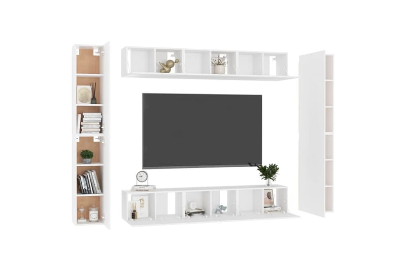 tv-skabe 10 dele spånplade hvid - Hvid - Møbler - TV borde & mediemøbler - TV-skab