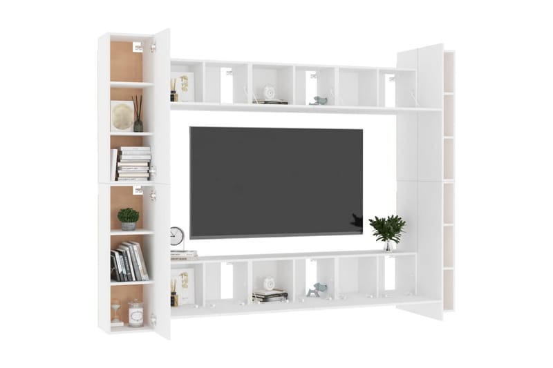 tv-skabe 10 dele spånplade hvid - Hvid - Møbler - TV borde & mediemøbler - TV-skab