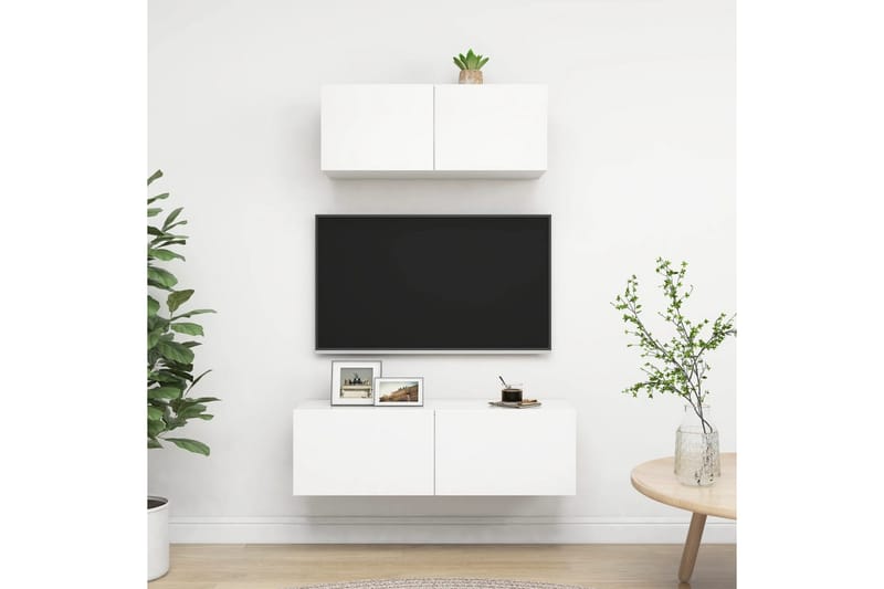 tv-skabe 2 dele spånplade hvid - Hvid - Møbler - TV borde & mediemøbler - TV-skab