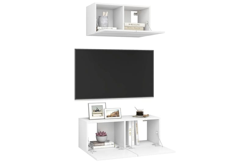tv-skabe 2 dele spånplade hvid - Hvid - Møbler - TV borde & mediemøbler - TV-skab