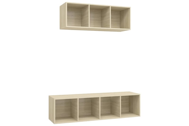 tv-skabe 2 dele spånplade sonoma-eg - Brun - Møbler - TV borde & mediemøbler - TV-skab