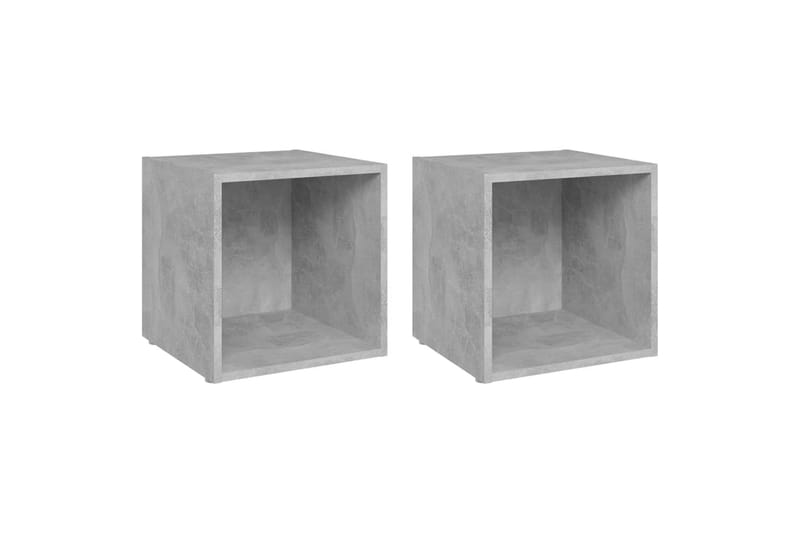 tv-skabe 2 stk. 37x35x37 cm spånplade betongrå - Grå - Møbler - TV borde & mediemøbler - TV-skab