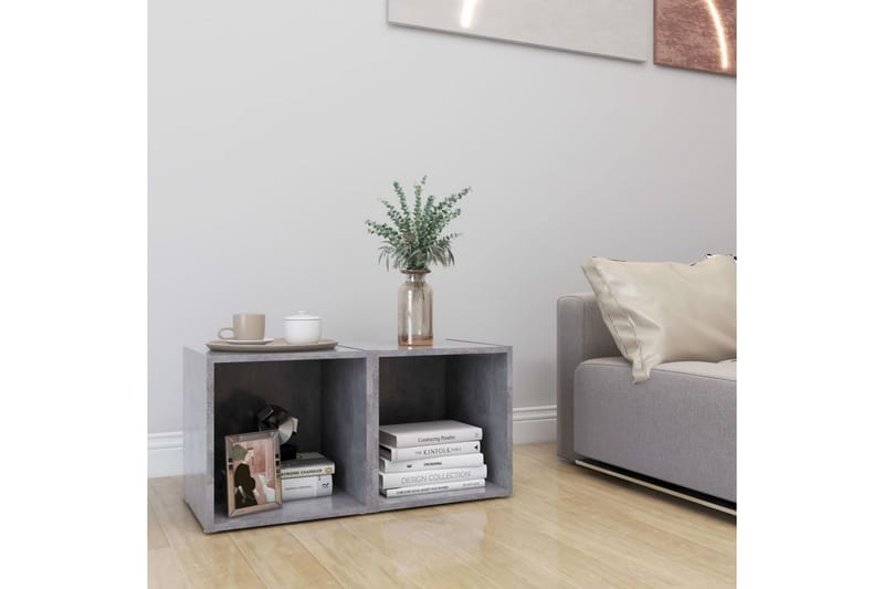 tv-skabe 2 stk. 37x35x37 cm spånplade betongrå - Grå - Møbler - TV borde & mediemøbler - TV-skab