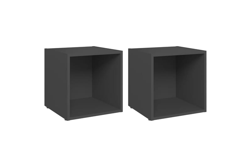 tv-skabe 2 stk. 37x35x37 cm spånplade grå - Grå - Møbler - TV borde & mediemøbler - TV-skab
