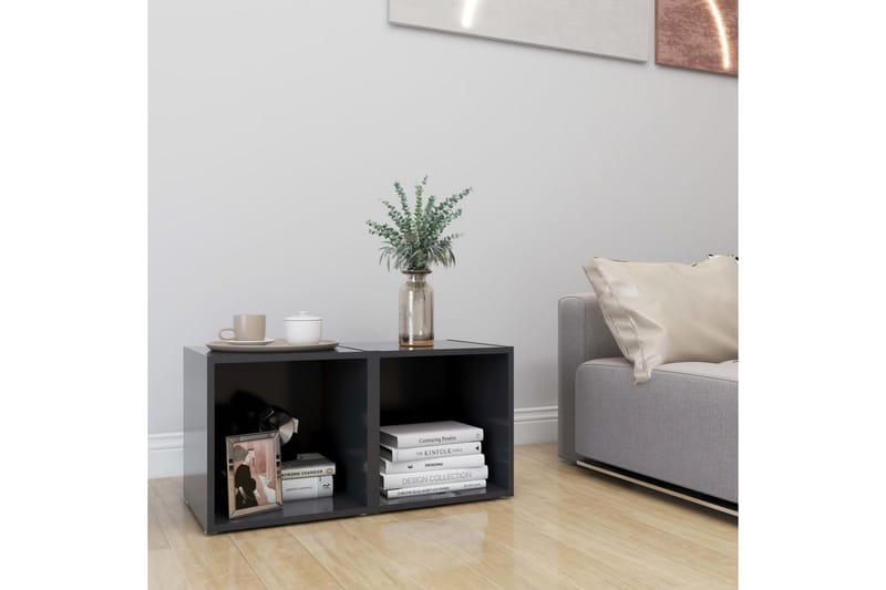 tv-skabe 2 stk. 37x35x37 cm spånplade grå - Grå - Møbler - TV borde & mediemøbler - TV-skab