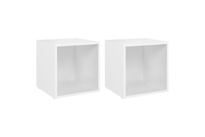 tv-skabe 2 stk. 37x35x37 cm spånplade hvid - Hvid - Møbler - TV borde & mediemøbler - TV-skab
