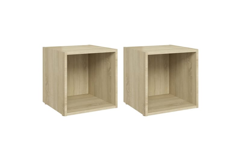 tv-skabe 2 stk. 37x35x37 cm spånplade sonoma-eg - Brun - Møbler - TV borde & mediemøbler - TV-skab