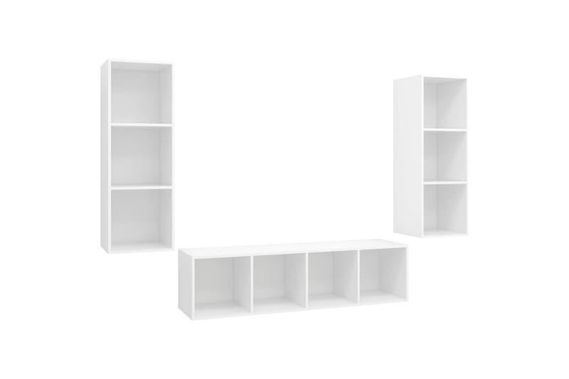 tv-skabe 3 dele spånplade hvid - Hvid - Møbler - TV borde & mediemøbler - TV-skab