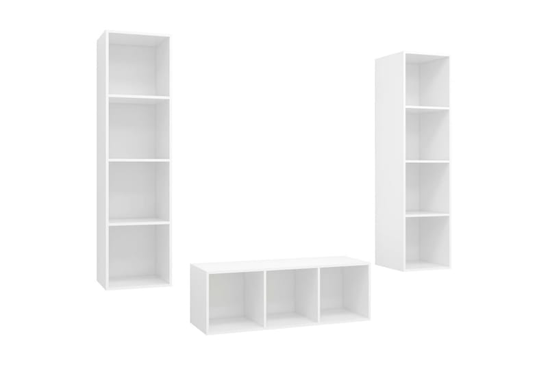 tv-skabe 3 dele spånplade hvid - Hvid - Møbler - TV borde & mediemøbler - TV-skab
