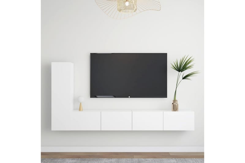 tv-skabe 3 dele spånplade hvid - Hvid - Møbler - TV borde & mediemøbler - TV-skab