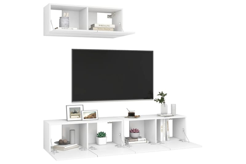 tv-skabe 3 dele spånplade hvid - Hvid - Møbler - TV borde & mediemøbler - TV-skab