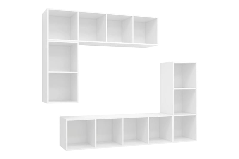 tv-skabe 4 dele spånplade hvid - Hvid - Møbler - TV borde & mediemøbler - TV-skab
