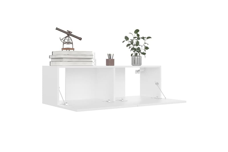 tv-skabe 4 stk. 100x30x30 cm spånplade hvid - Hvid - Møbler - TV borde & mediemøbler - TV-skab