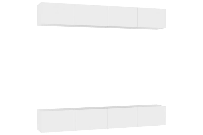 tv-skabe 4 stk. 100x30x30 cm spånplade hvid - Hvid - Møbler - TV borde & mediemøbler - TV-skab