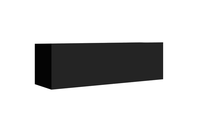 tv-skabe 4 stk. 100x30x30 cm spånplade Sort - Sort - TV-skab