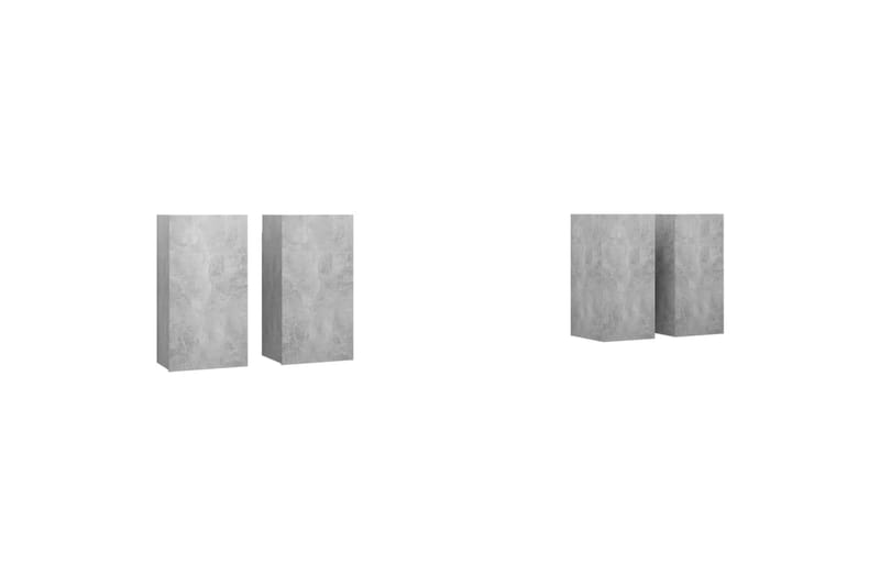 tv-skabe 4 stk. 30,5x30x60 cm spånplade betongrå - Grå - Møbler - TV borde & mediemøbler - TV-skab