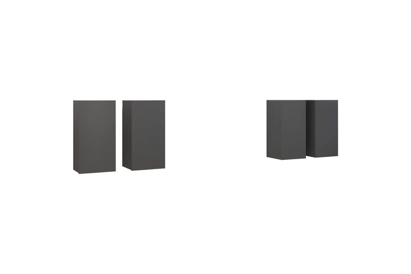 tv-skabe 4 stk. 30,5x30x60 cm spånplade grå - Grå - Møbler - TV borde & mediemøbler - TV-skab